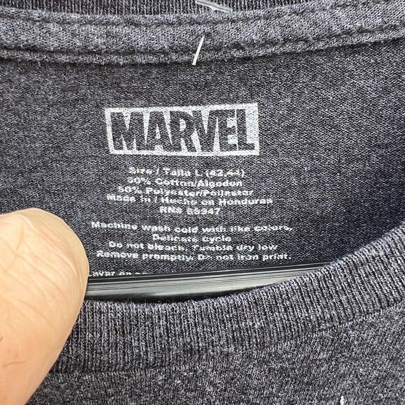 Marvel Comics Wolverine X Men Deadpool black white gray t-shirt Size Large - Picture 3 of 4